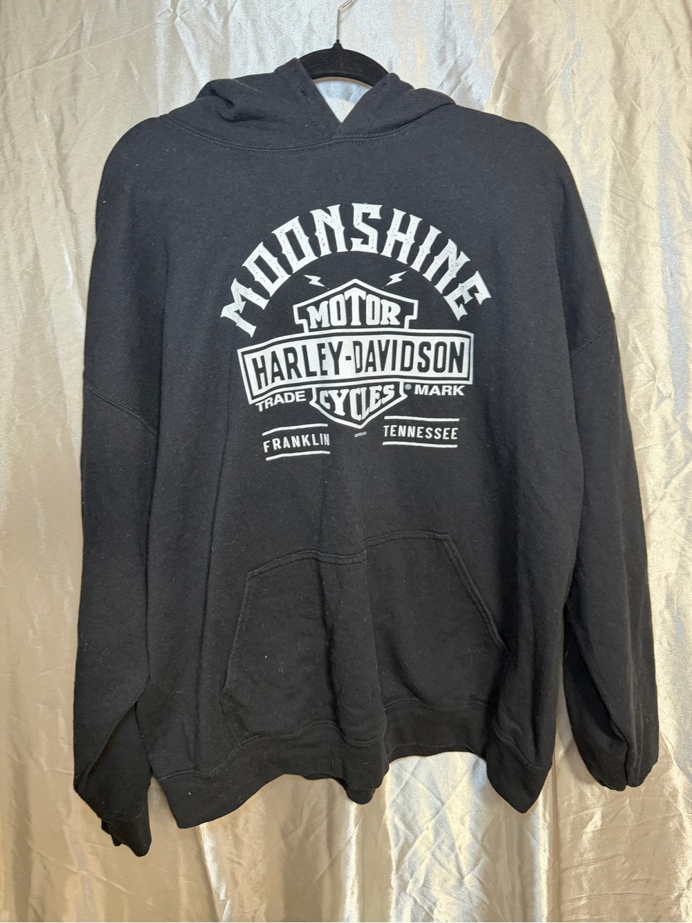Harley-Davidson Moonshine Black Pullover Hoodie Size XL